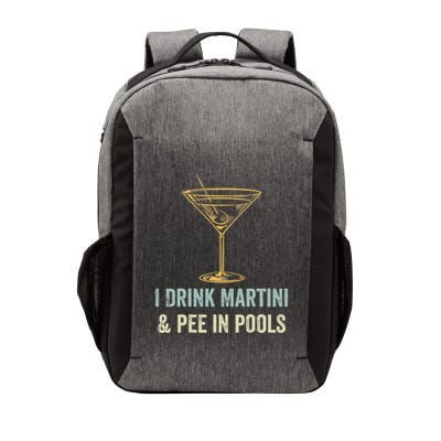 I Drink Martini and Pee In Pools Funny Pool Swimming Peeing Vector Backpack