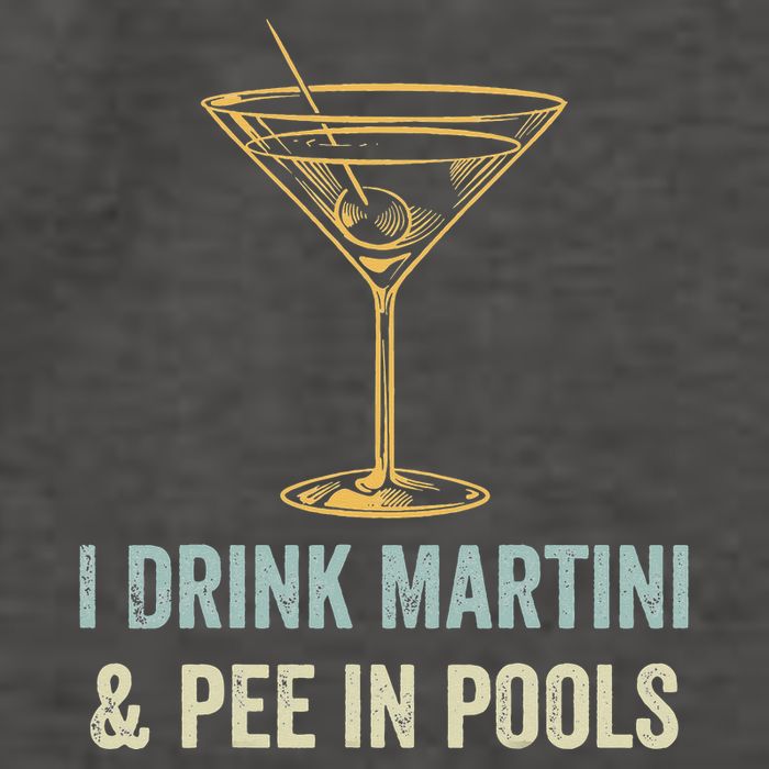 I Drink Martini and Pee In Pools Funny Pool Swimming Peeing Vector Backpack