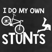 I Do My Own Stunts Funny Mountain Bike Biker Gift 7 Panel Mesh Trucker Snapback Hat