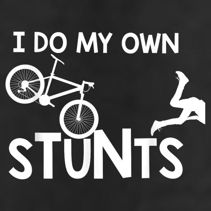 I Do My Own Stunts Funny Mountain Bike Biker Gift 7 Panel Mesh Trucker Snapback Hat