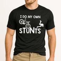 I Do My Own Stunts Funny Mountain Bike Biker Gift Cooling Performance Crew T-Shirt