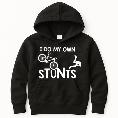 I Do My Own Stunts Funny Mountain Bike Biker Gift Kids Hoodie