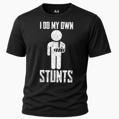 I Do My Own Stunts Get Well Gifts Funny Injury Hand Wrist Performance Shirt