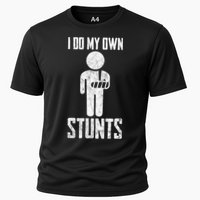 I Do My Own Stunts Get Well Gifts Funny Injury Hand Wrist Cooling Performance Crew T-Shirt