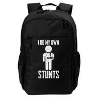 I Do My Own Stunts Get Well Gifts Funny Injury Hand Wrist Backpack