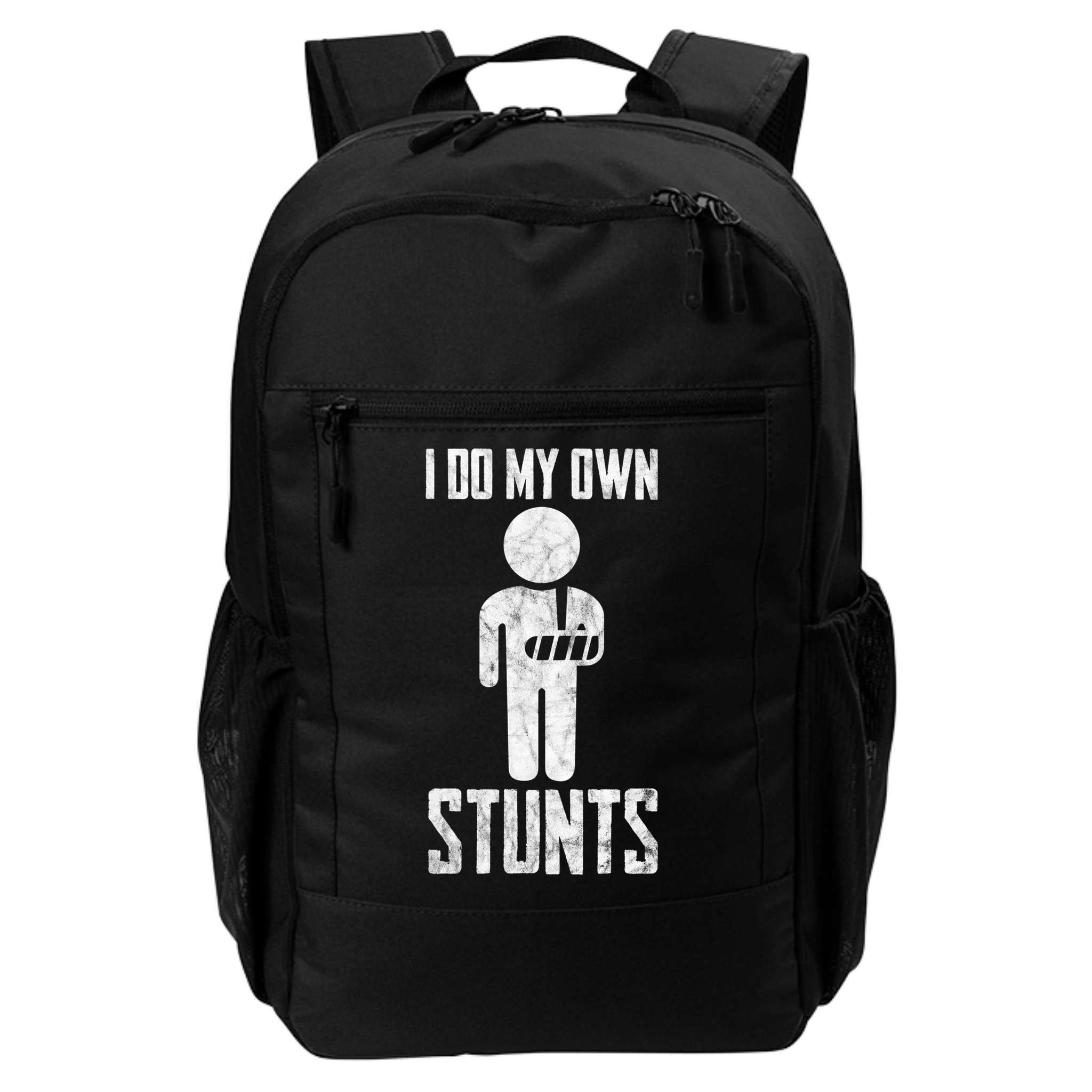 I Do My Own Stunts Get Well Gifts Funny Injury Hand Wrist Backpack