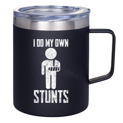 I Do My Own Stunts Get Well Gifts Funny Injury Hand Wrist 12oz Stainless Steel Coffee Mug