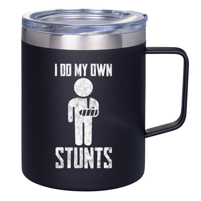I Do My Own Stunts Get Well Gifts Funny Injury Hand Wrist 12oz Stainless Steel Coffee Mug