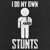 I Do My Own Stunts Get Well Gifts Funny Injury Hand Wrist Trucker Hat
