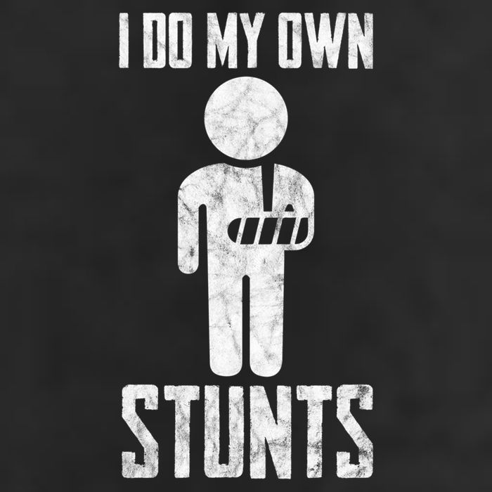 I Do My Own Stunts Get Well Gifts Funny Injury Hand Wrist Trucker Hat
