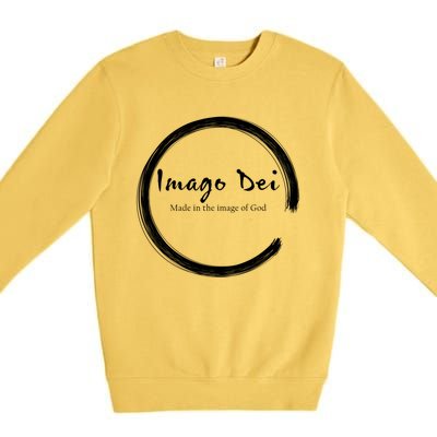 Imago Dei Made In The Image Of God Latin Funny Gift Premium Crewneck Sweatshirt