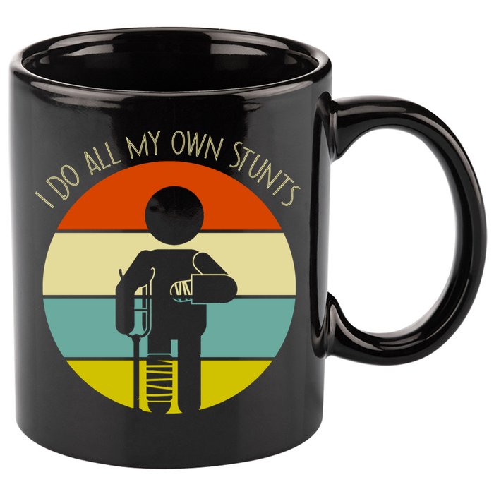 I Do My Own Stunts Get Well Gift Funny Injury Leg Gift 11oz C Handle Ceramic Mug