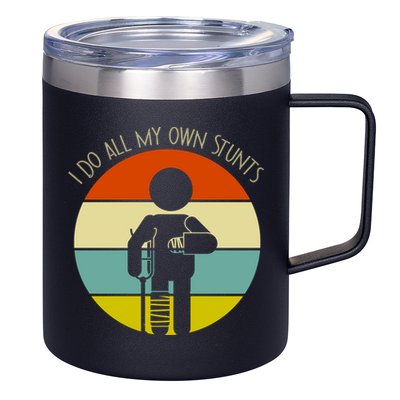 I Do My Own Stunts Get Well Gift Funny Injury Leg Gift 12oz Stainless Steel Coffee Mug