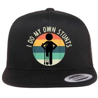 I Do My Own Stunts Get Well Gift Funny Injury Leg Flatbill Hat