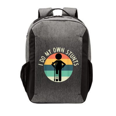 I Do My Own Stunts Get Well Gift Funny Injury Leg Vector Backpack