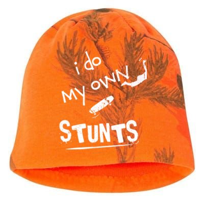 I Do My Own Stunts Funny Skiing Lover Gift Kati - Camo Knit Beanie