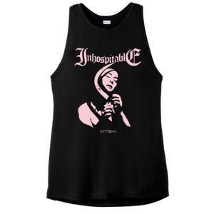 Inhospitable Death Metal Mitski Ladies PosiCharge Tri-Blend Wicking Tank