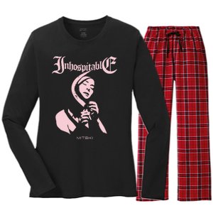 Inhospitable Death Metal Mitski Women's Long Sleeve Flannel Pajama Set 