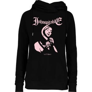 Inhospitable Death Metal Mitski Womens Funnel Neck Pullover Hood