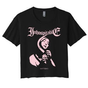 Inhospitable Death Metal Mitski Women's Crop Top Tee