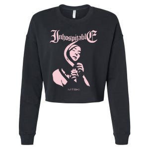 Inhospitable Death Metal Mitski Cropped Pullover Crew