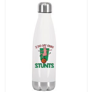 I Do My Own Stunts Unicycle Gift Stainless Steel Insulated Water Bottle