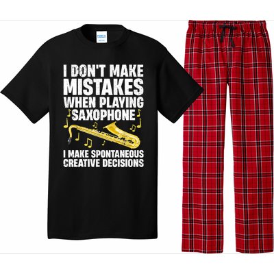 I Dont Make Mistakes When Playing Saxophone Funny Saxophone Marching Band Player Pajama Set