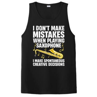 I Dont Make Mistakes When Playing Saxophone Funny Saxophone Marching Band Player PosiCharge Competitor Tank