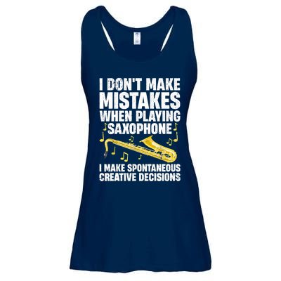 I Dont Make Mistakes When Playing Saxophone Funny Saxophone Marching Band Player Ladies Essential Flowy Tank