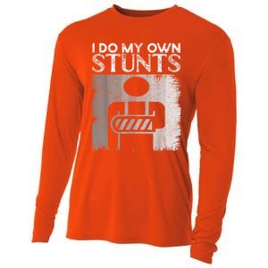 I Do My Own Stunts Broken Arm Funny Injury Funny Gift Cooling Performance Long Sleeve Crew