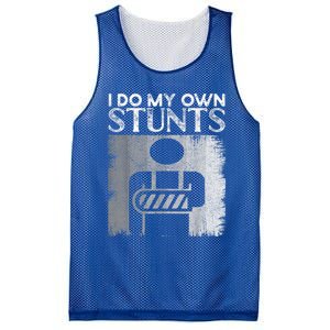 I Do My Own Stunts Broken Arm Funny Injury Funny Gift Mesh Reversible Basketball Jersey Tank