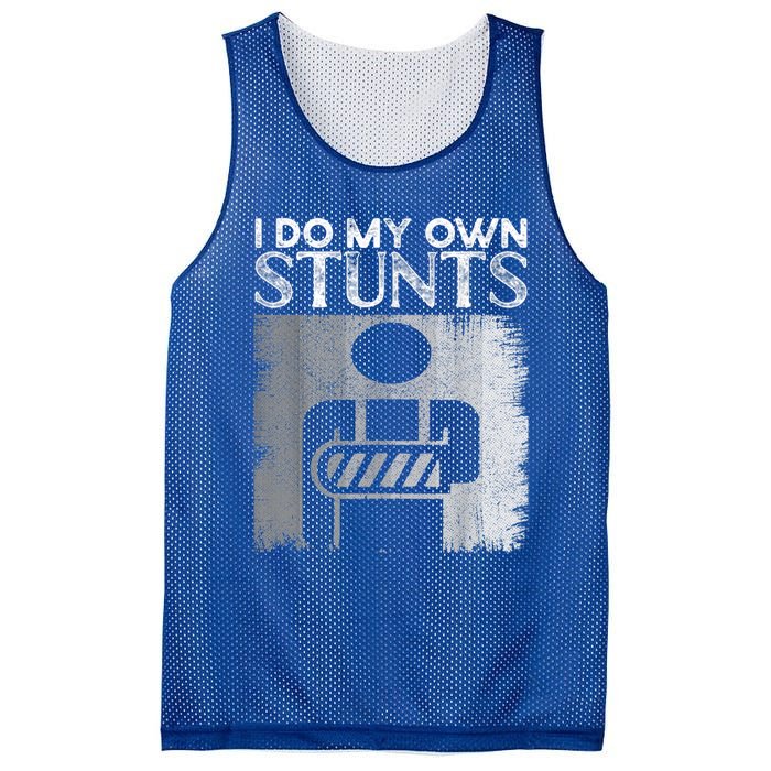 I Do My Own Stunts Broken Arm Funny Injury Funny Gift Mesh Reversible Basketball Jersey Tank