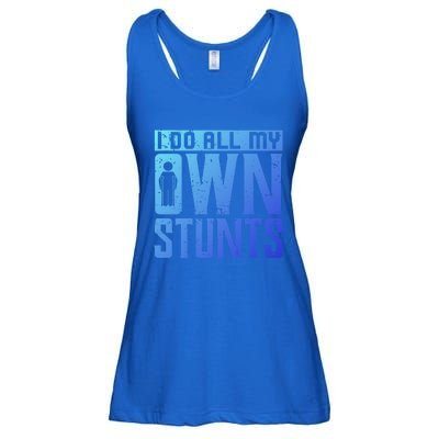 I Do My Own Stunts Broken Leg Joke For Clumsies Funny Gift Ladies Essential Flowy Tank