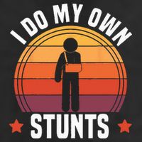 I Do My Own Stunts Funny Get Well Broken Arm Injury 7 Panel Mesh Trucker Snapback Hat