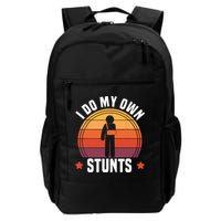 I Do My Own Stunts Funny Get Well Broken Arm Injury Backpack