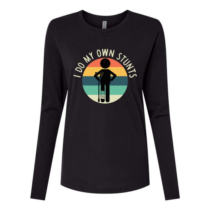 I Do My Own Stunts Get Well Gift Womens Cotton Relaxed Long Sleeve T-Shirt