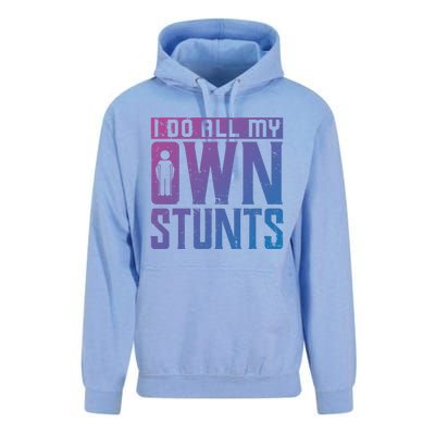 I Do My Own Stunts Broken Leg Joke For Clumsies Funny Gift Unisex Surf Hoodie