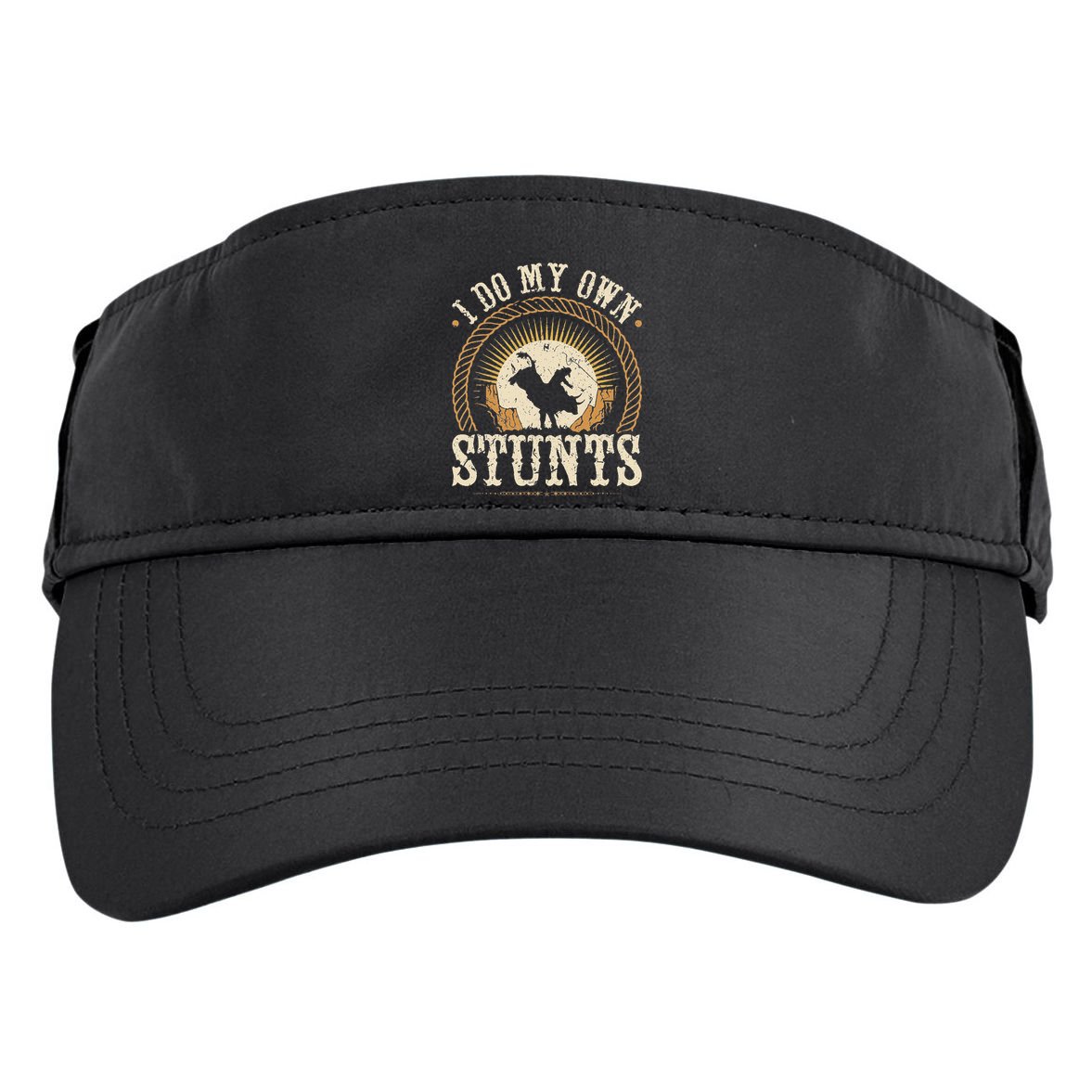 I Do My Own Stunts Bull Riding Rodeo Cowboy Bull Rider Adult Drive Performance Visor