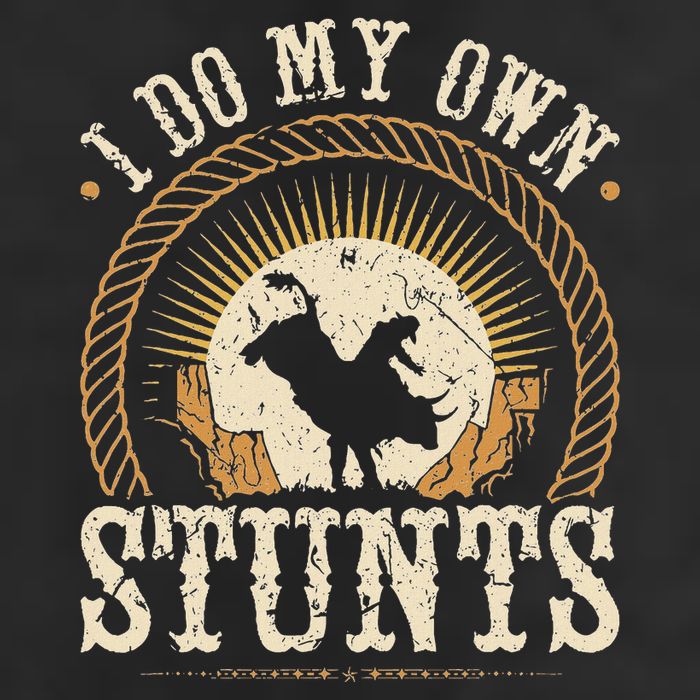 I Do My Own Stunts Bull Riding Rodeo Cowboy Bull Rider Adult Drive Performance Visor
