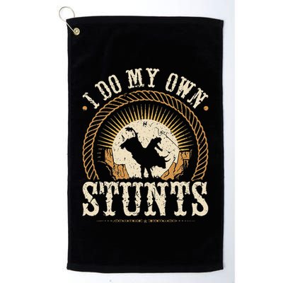 I Do My Own Stunts Bull Riding Rodeo Cowboy Bull Rider Golf Towel