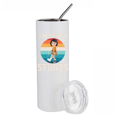 I Do My Own Stunts Broken Leg Get Well Soon Recovery Gift Stainless Steel Tumbler