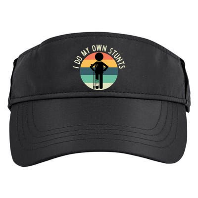 I Do My Own Stunts Get Well Gift Funny Injury Leg Adult Drive Performance Visor