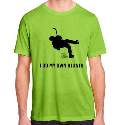 I Do My Own Stunts Hockey Funny Hockey Player Gift Adult ChromaSoft Performance T-Shirt