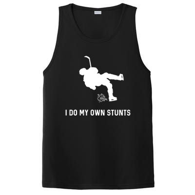 I Do My Own Stunts Hockey Funny Hockey Player Gift PosiCharge Competitor Tank