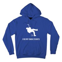 I Do My Own Stunts Hockey Funny Hockey Player Gift Hoodie