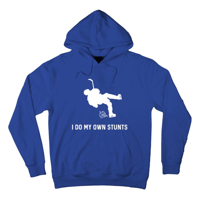 I Do My Own Stunts Hockey Funny Hockey Player Gift Hoodie