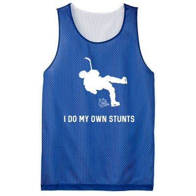 I Do My Own Stunts Hockey Funny Hockey Player Gift Mesh Reversible Basketball Jersey Tank