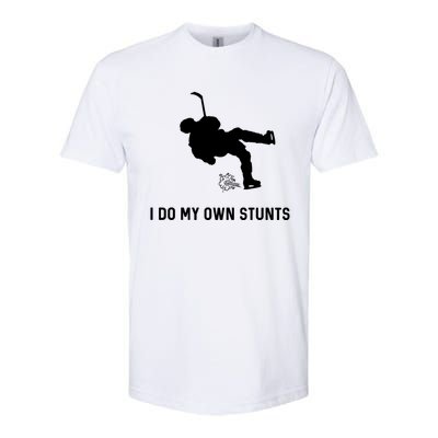 I Do My Own Stunts Hockey Funny Hockey Player Gift Softstyle CVC T-Shirt