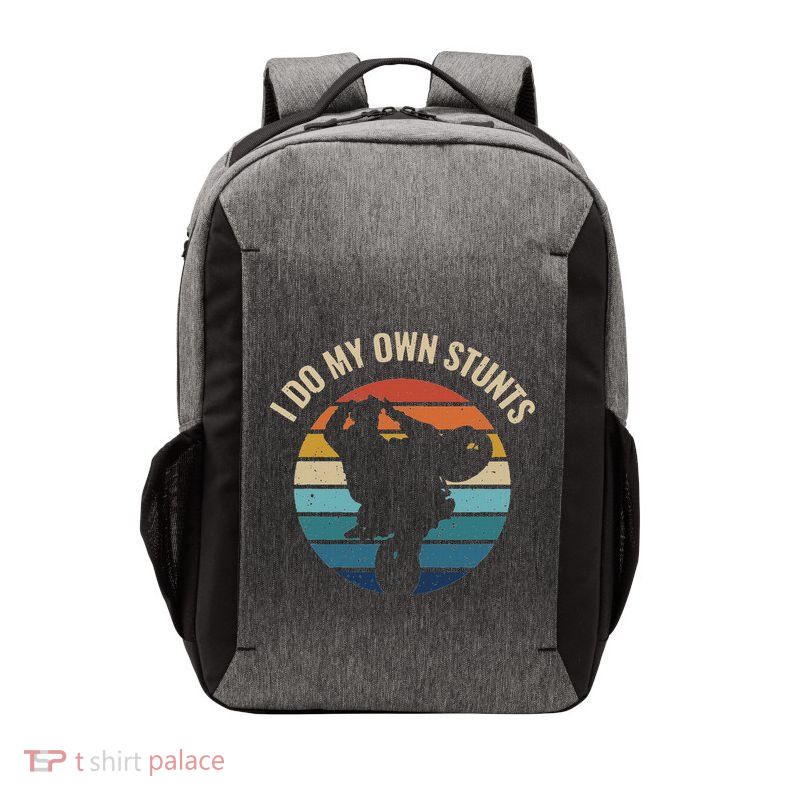 I Do My Own Stunts Wheelie Stoppie Burnout Motorcyle Sport Vector Backpack