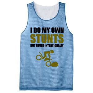 I Do My Own Stunts But Never Intentionally Funny Bike Lover Gift Mesh Reversible Basketball Jersey Tank